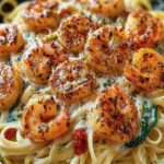 Creamy Garlic Shrimp Pasta Dish First Image