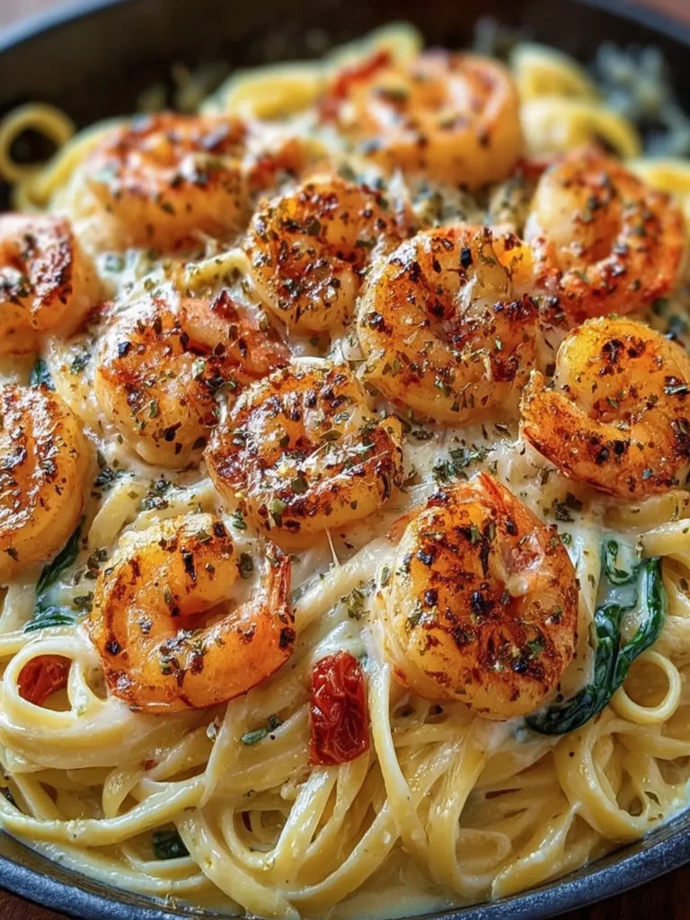 Creamy Garlic Shrimp Pasta Dish First Image