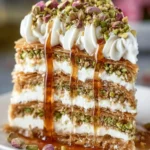 Layered Pistachio Baklava Cake First Image