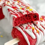Red Velvet Cake Popsicles First Image