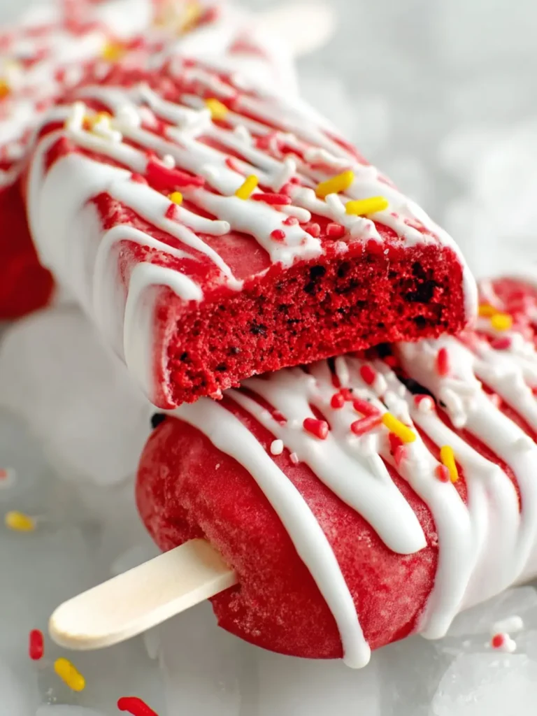 Red Velvet Cake Popsicles First Image
