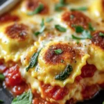 Baked Spinach Ricotta Ravioli Casserole First Image