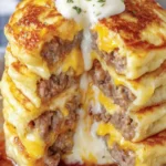 Savory Pancake Stack with Sausage First Image