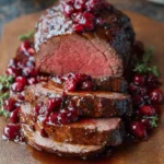 Roasted Cranberry Glazed Beef Tenderloin First Image