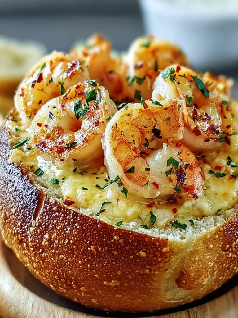 Creamy Garlic Shrimp Bread Bowl First Image
