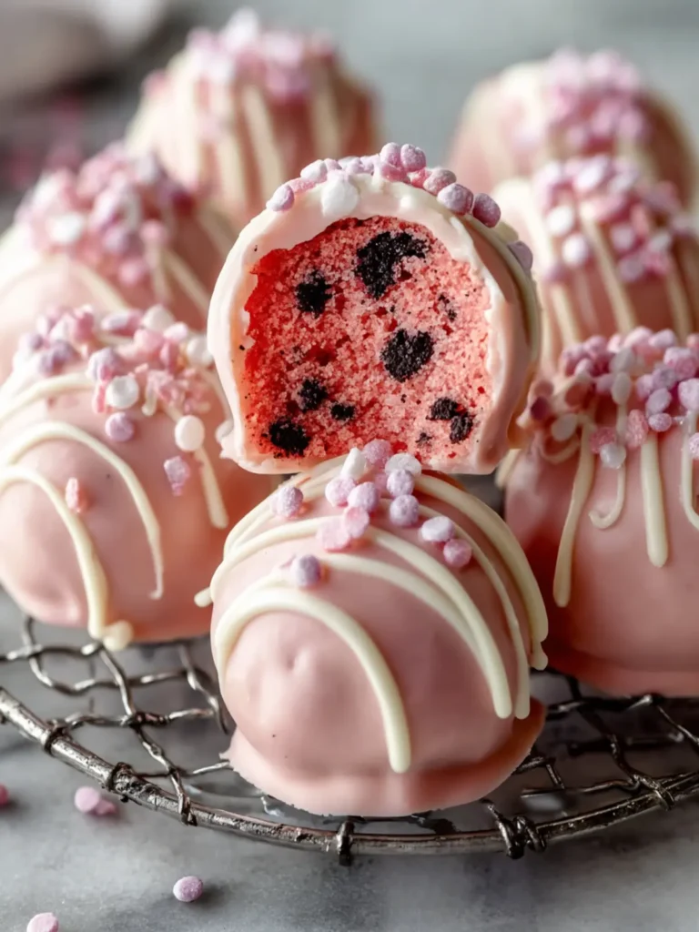 Pink Chocolate Oreo Truffles First Image