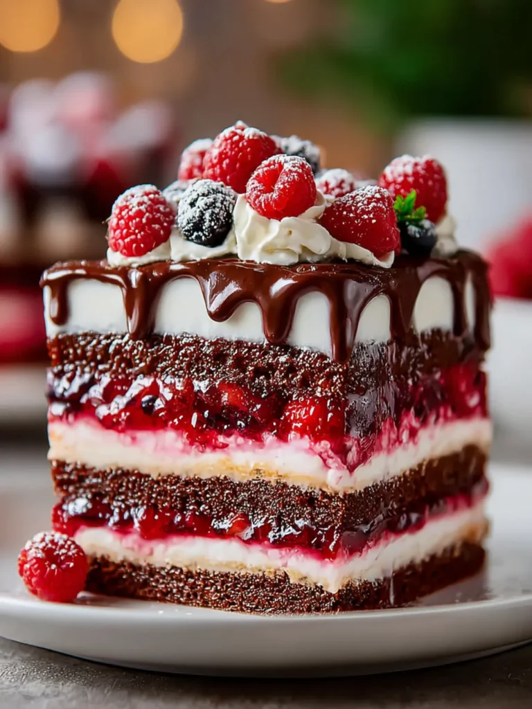 RASPBERRY CHOCOLATE LAYER CAKE: A Delectable Delight! First Image