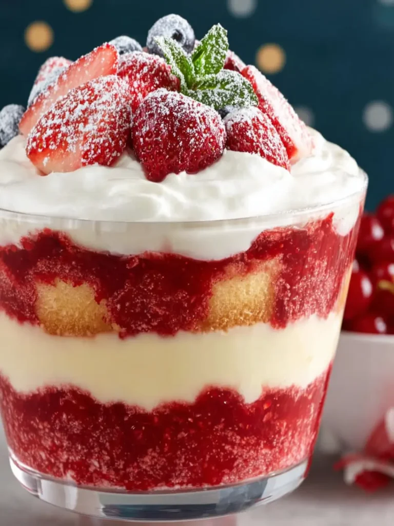 Layered Berry Cream Trifle First Image