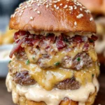 Juicy Cheddar Bacon Burger Delight First Image