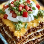 Layered Beef Nacho Casserole First Image