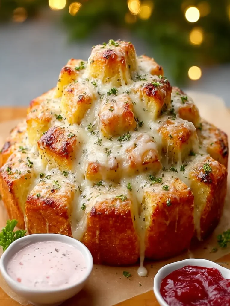 Christmas Tree Pull-Apart Bread First Image