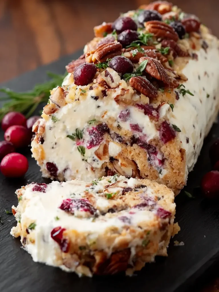 Cranberry, Pecan and Cheese Log First Image