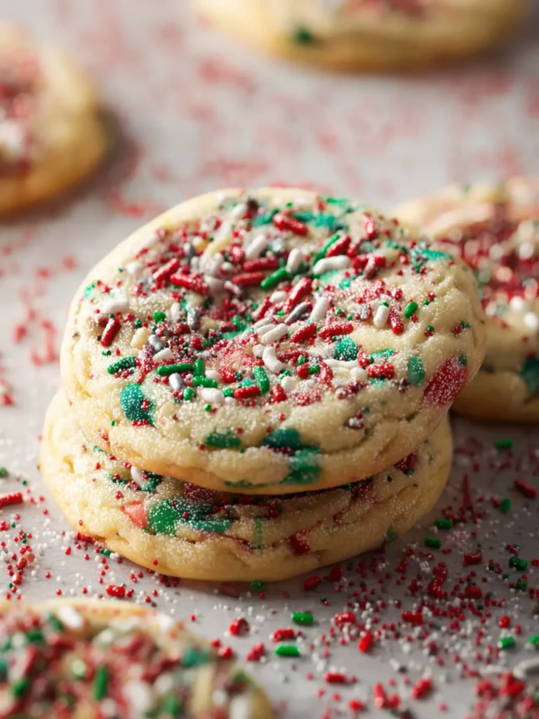 Christmas Sprinkle Sugar Cookies First Image
