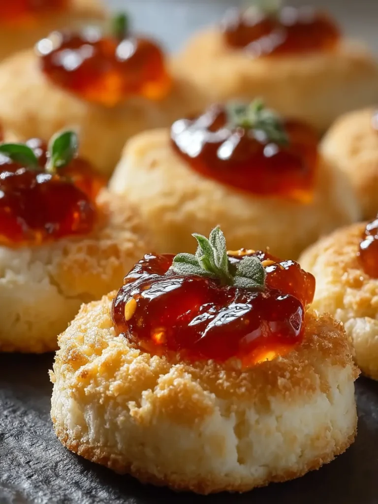 Cheesy Thumbprint Appetizers with Hot Pepper Jelly are Irresistible! First Image