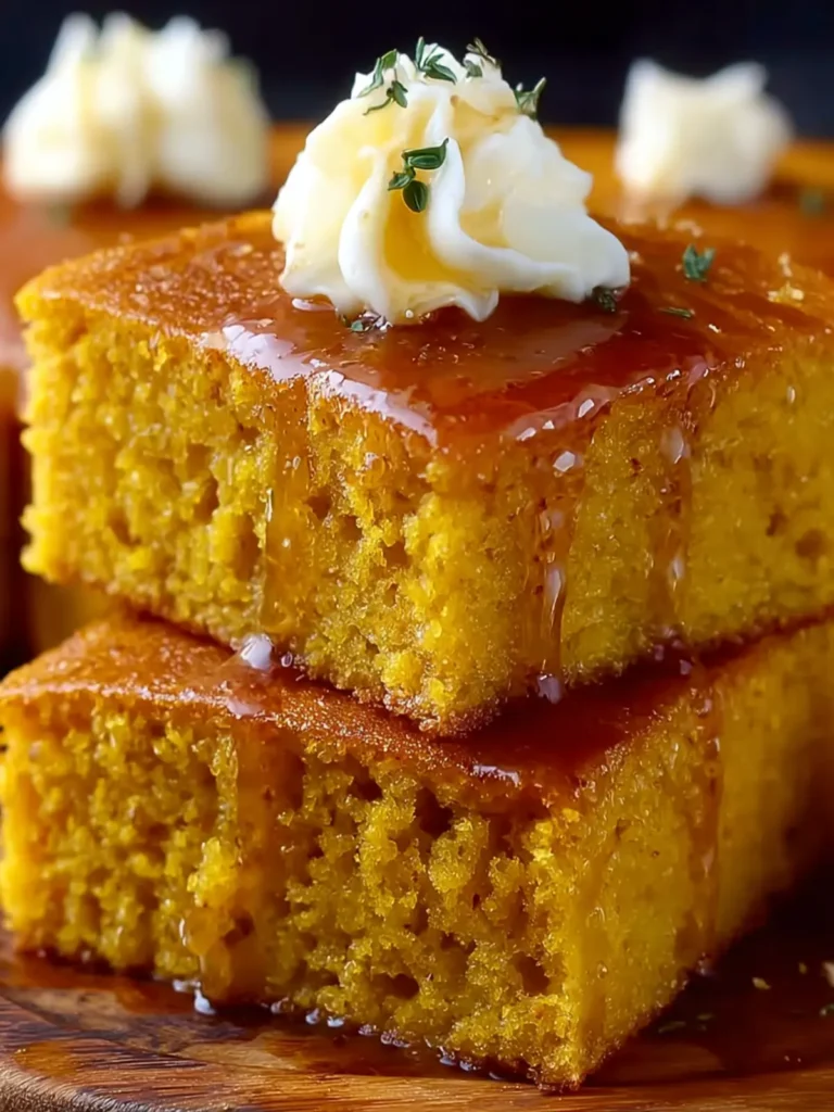 Pumpkin Cornbread with Cinnamon Honey Butter First Image