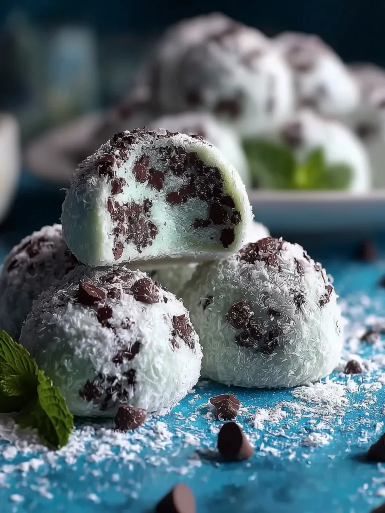 Mint Chocolate Chip Snowball Cookies: A Sweet Delight! First Image