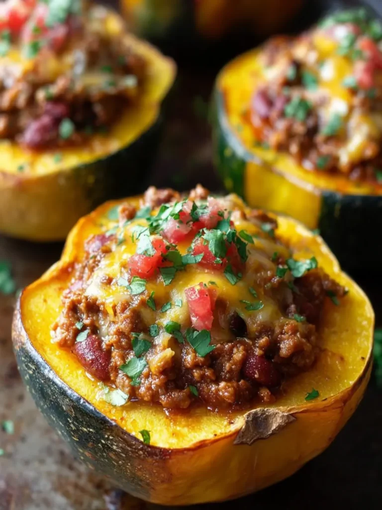 Stuffed Acorn Squash With Turkey Chili First Image