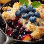 Summer Peach and Blueberry Cobbler First Image