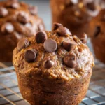 Chocolate Banana Oatmeal Blender Muffins First Image