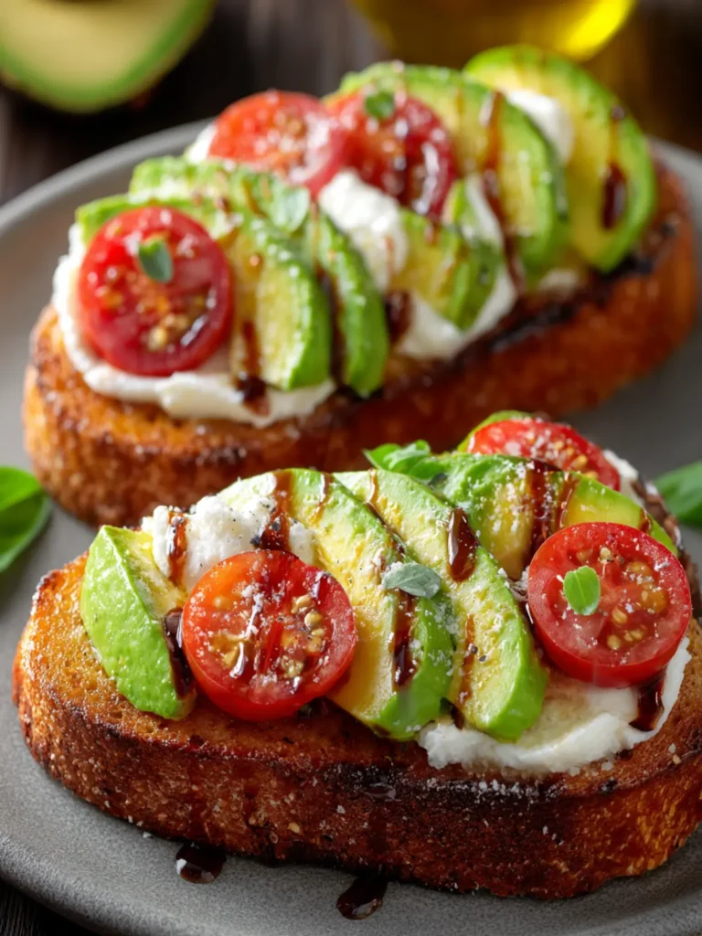 Avocado Caprese Toast : Creamy, Tangy & Winter-Fresh First Image