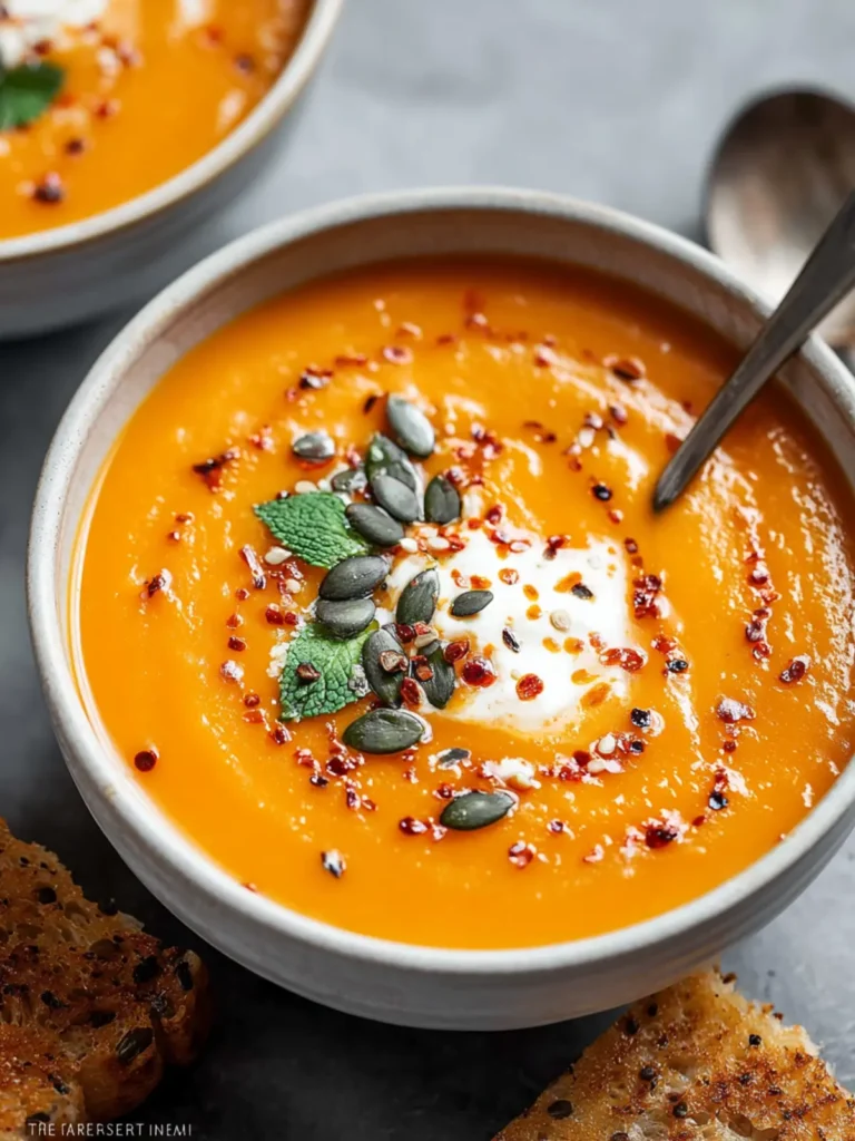 Spicy Harissa Butternut Squash Soup First Image