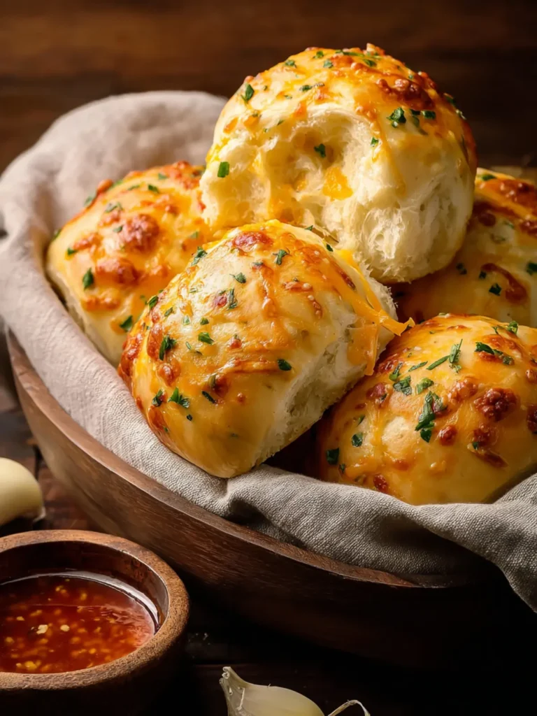 Cheesy Garlic Dinner Rolls First Image