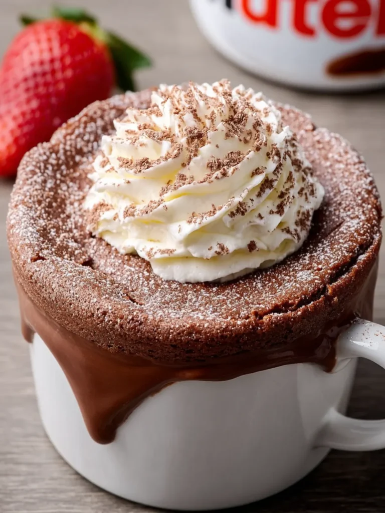 1-Minute Nutella Mug Cake First Image