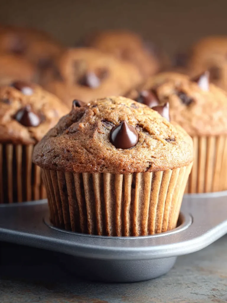 Healthy Banana Chocolate Chip Muffins First Image