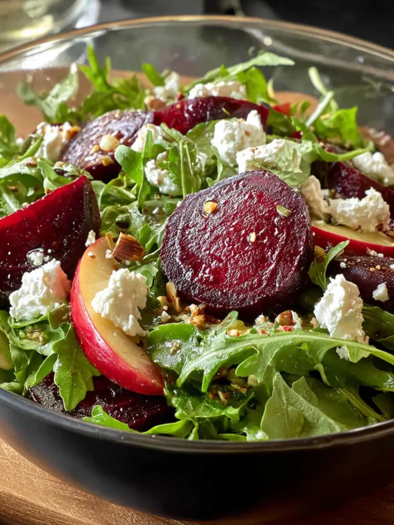 Roasted Beet and Arugula Salad with Goat Cheese First Image