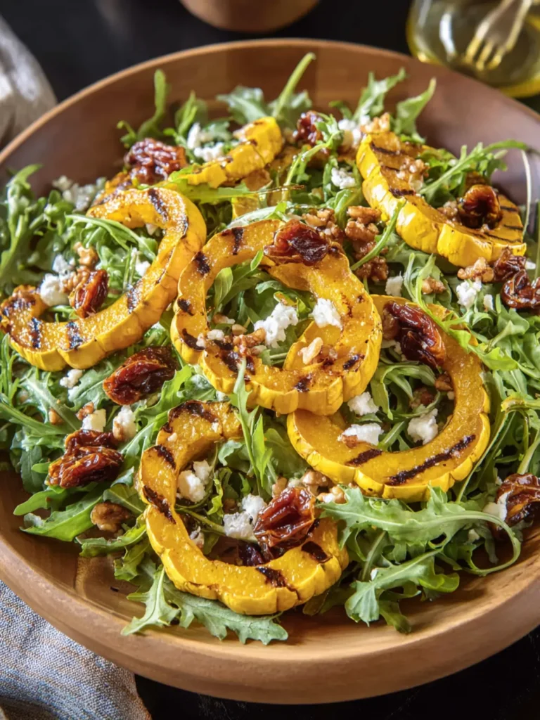 Roasted Delicata Squash Salad with Arugula & Dates First Image