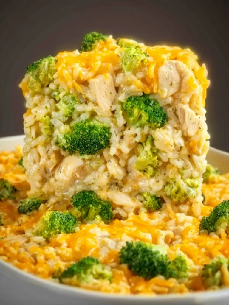 Cheesy Chicken Broccoli Rice Casserole First Image