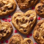 Heart Shaped Chocolate Chip Cookies First Image