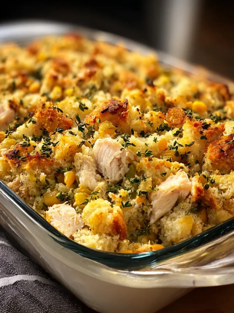 Comforting Chicken and Stuffing Casserole Recipe First Image
