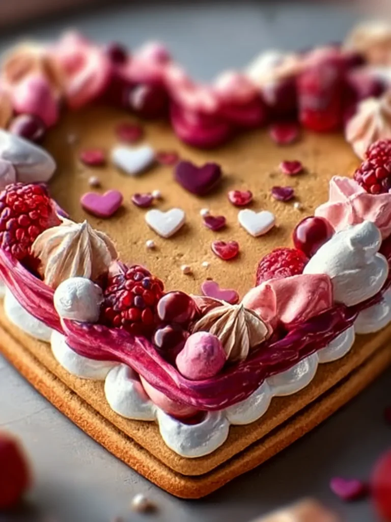Irresistible Heart Shaped Cookie Cake Recipe for Celebrations First Image