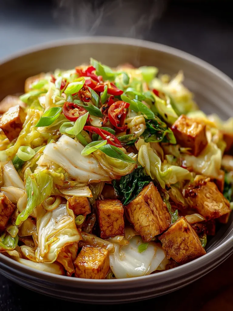 Flavorful Tofu Cabbage Stir Fry – A Quick Delightful Dish First Image