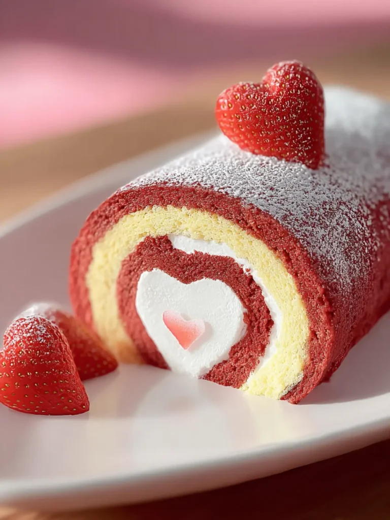 Irresistible Heart Roll Cake: A Sweet Delight Recipe First Image