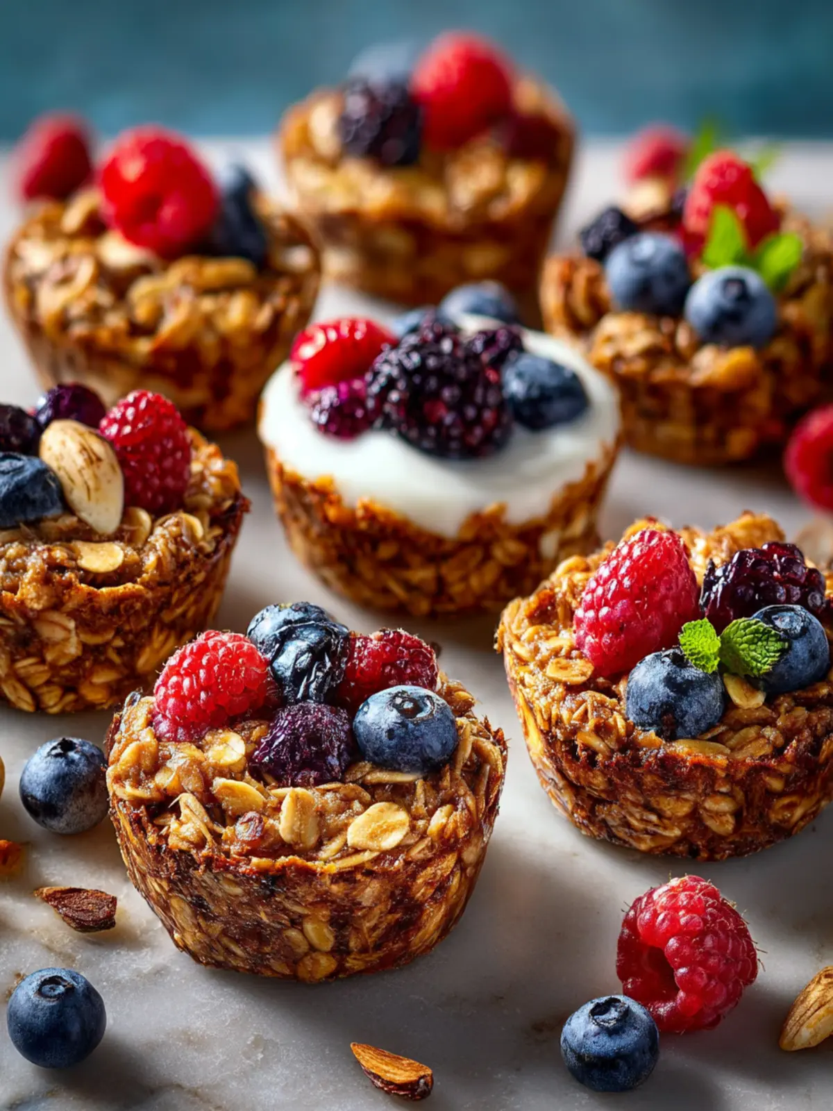Baked Oatmeal Cups: Indulgent Greek Yogurt Mornings Made Easy