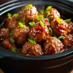 Asian Meatballs Crockpot Recipe First Image
