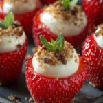 Cheesecake Stuffed Strawberries First Image