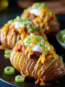 Chili Cheese Hasselback Potatoes First Image
