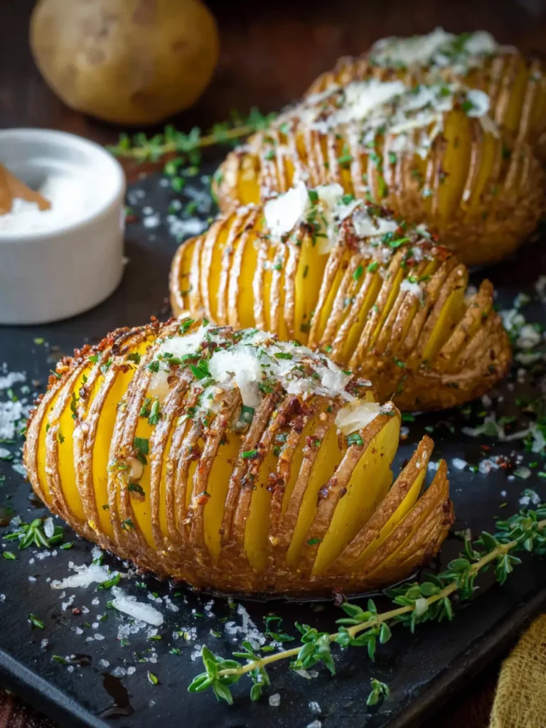 Garlic Herb Hasselback Potatoes First Image