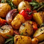 Garlic Herb Roasted Potatoes and Veggies First Image