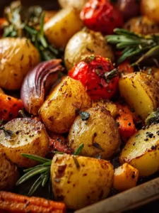 Garlic Herb Roasted Potatoes and Veggies First Image