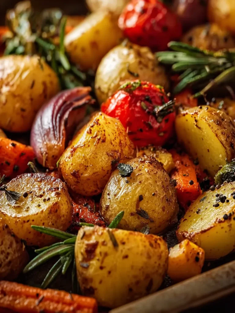 Garlic Herb Roasted Potatoes and Veggies First Image