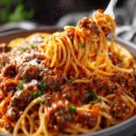 Homemade Spaghetti with Meat Sauce First Image