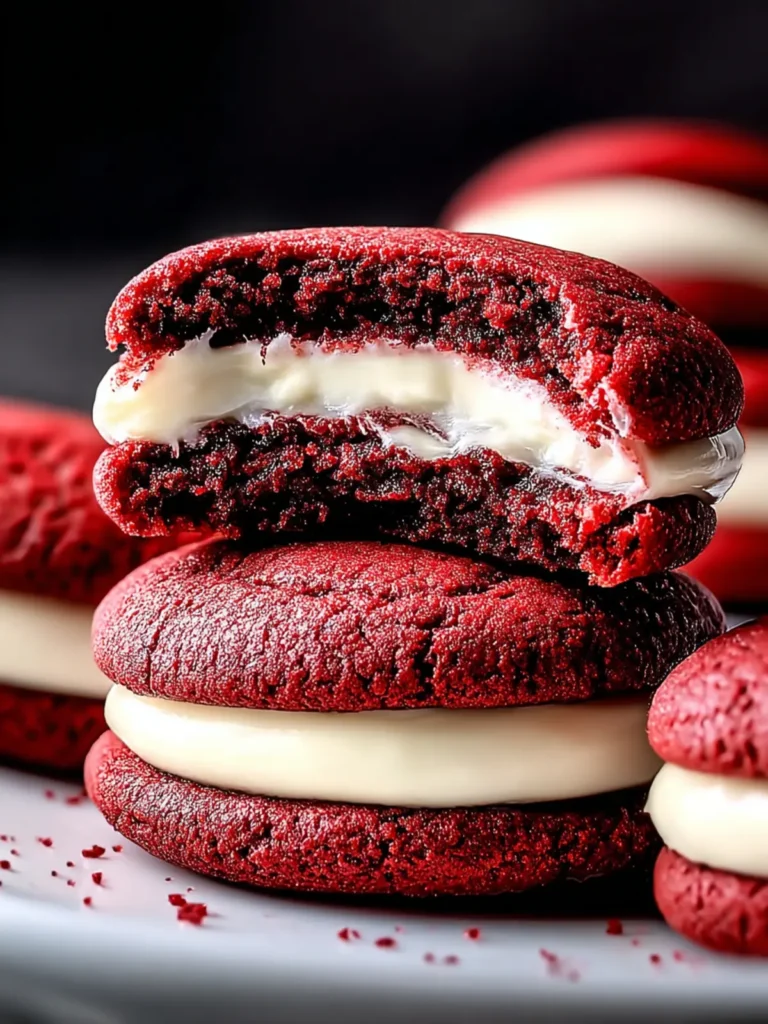 Red Velvet Cookies with Cream Cheese Frosting First Image