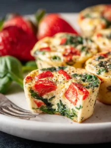 Roasted Red Pepper & Spinach Egg White Bites First Image