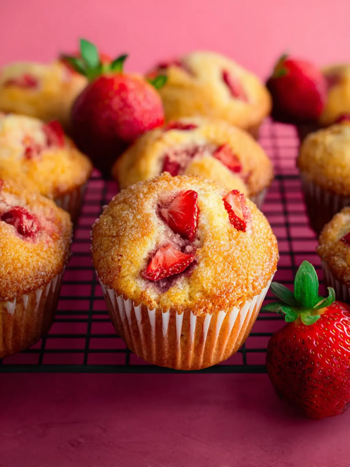 Gluten Free Strawberry Muffins That’ll Brighten Your Day