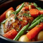 slow cooker honey garlic chicken veggies First Image