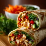 thai peanut chicken wraps First Image
